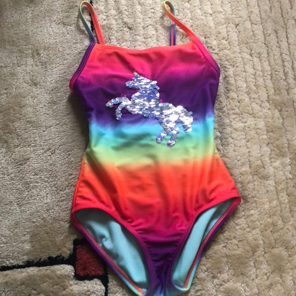 Cat & Jack Girls Bathingsuit One Piece Unicorn